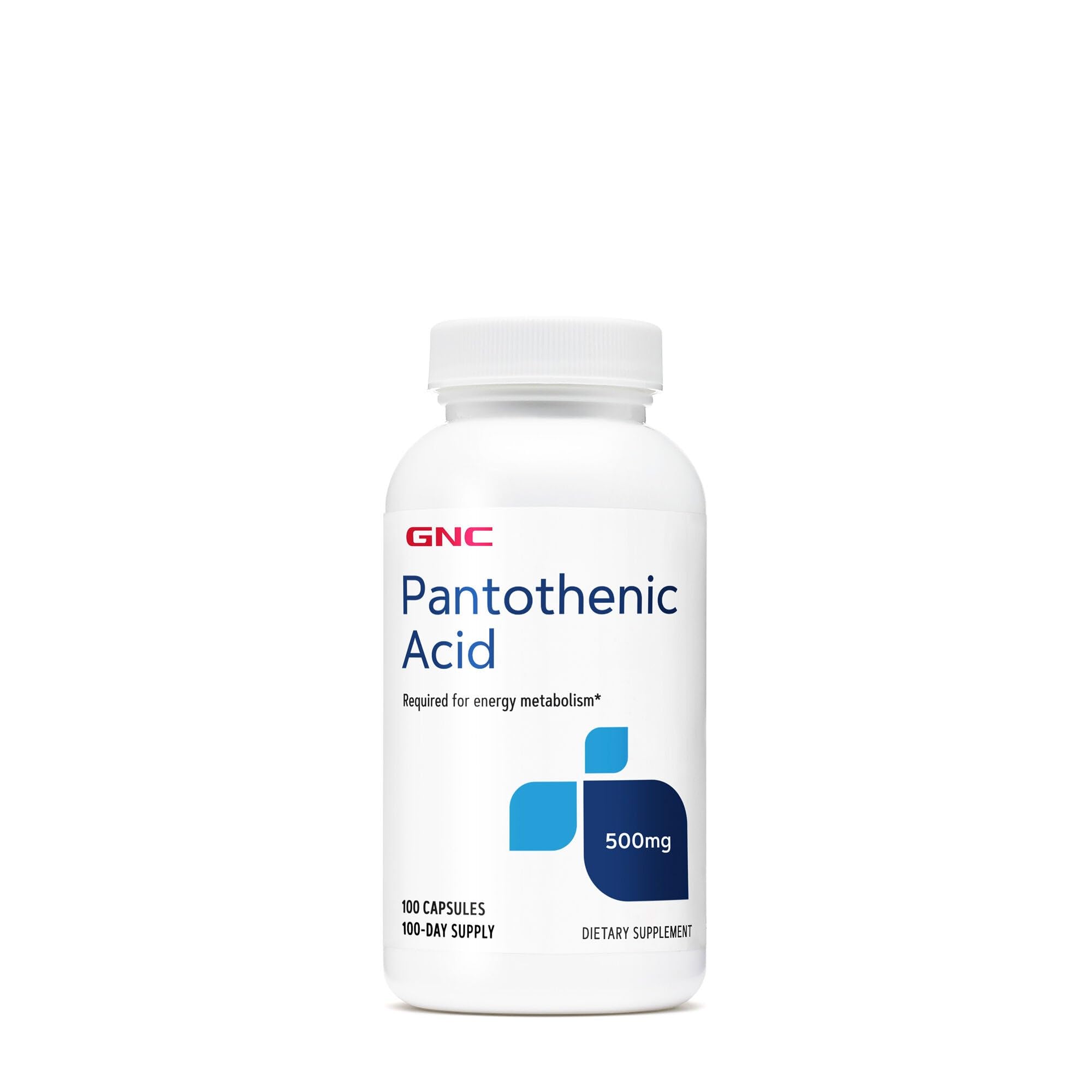 GNC Pantothenic Acid 500mg bottle – 100 capsules