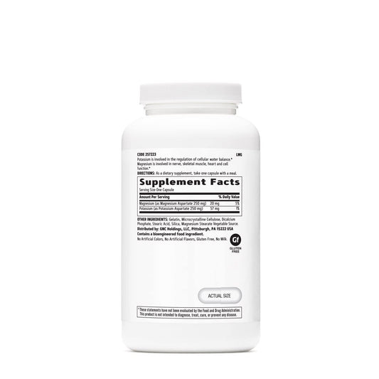 Capsules of potassium and magnesium aspartate