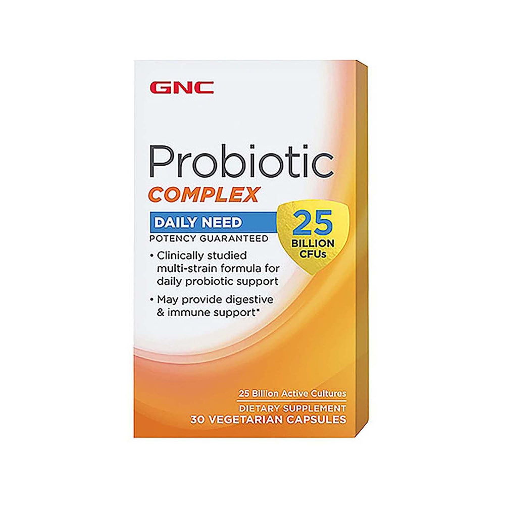 GNC Probiotic Complex 25 Billion CFUs bottle label