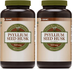 GNC Psyllium Seed Husk 500 mg bottle front supports digestive health