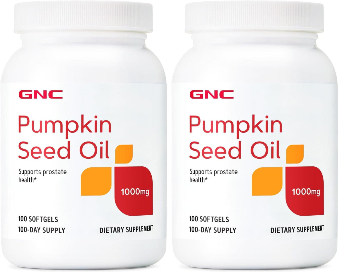 GNC Pumpkin Seed Oil 1000mg Softgels bottle front