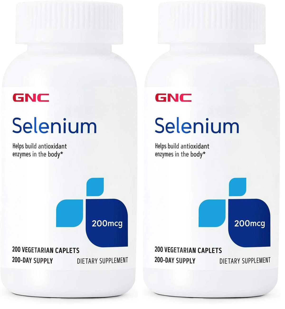 GNC Selenium 200mcg bottle with two-pack display