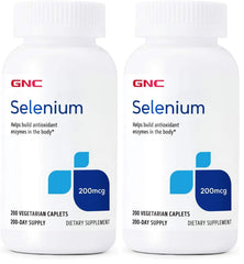 GNC Selenium 200mcg bottle with two-pack display
