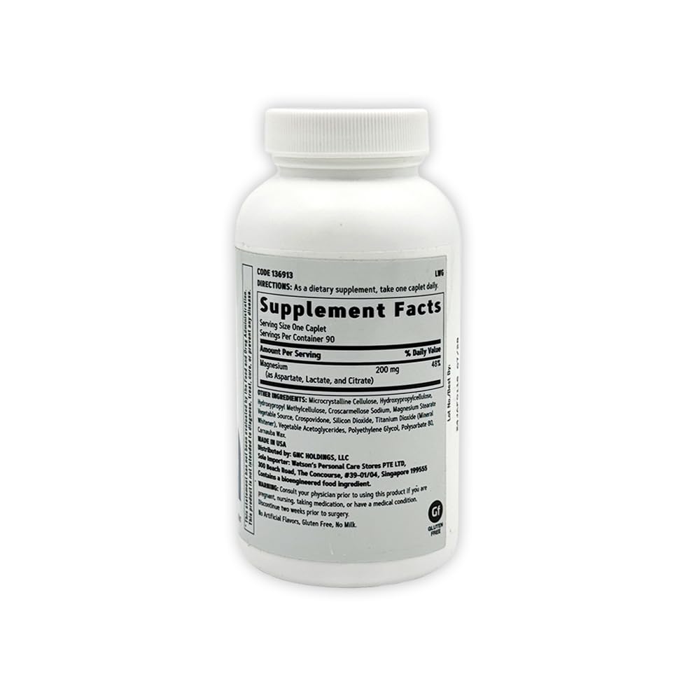 GNC Super Magnesium 400mg bottle – label close-up