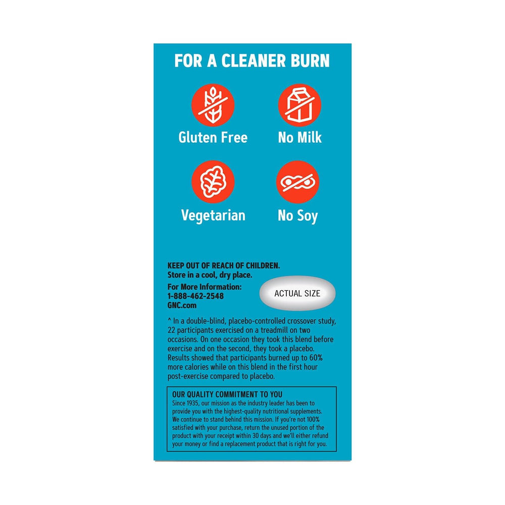 GNC Total Lean Burn 60 bottle – back label
