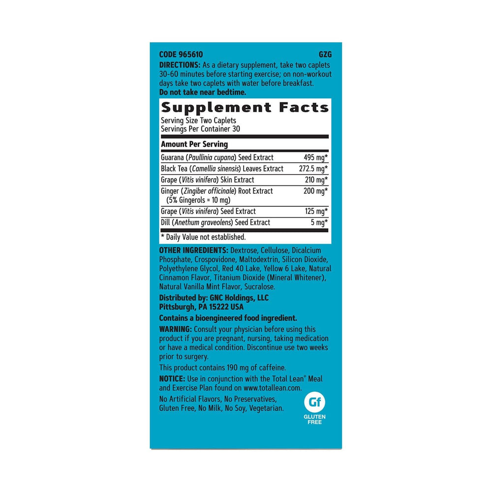 GNC Total Lean Burn 60 packaging box