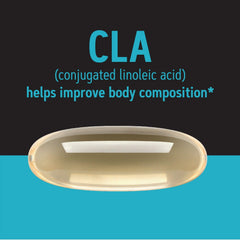 Close-up of GNC Total Lean CLA bottle