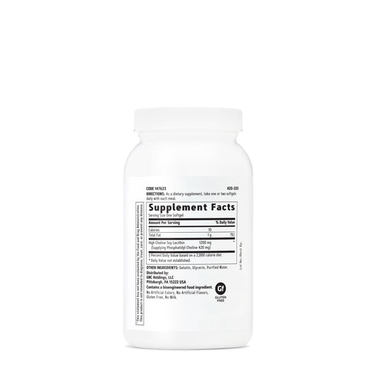 Close-up of GNC Triple Lecithin 1200mg softgels