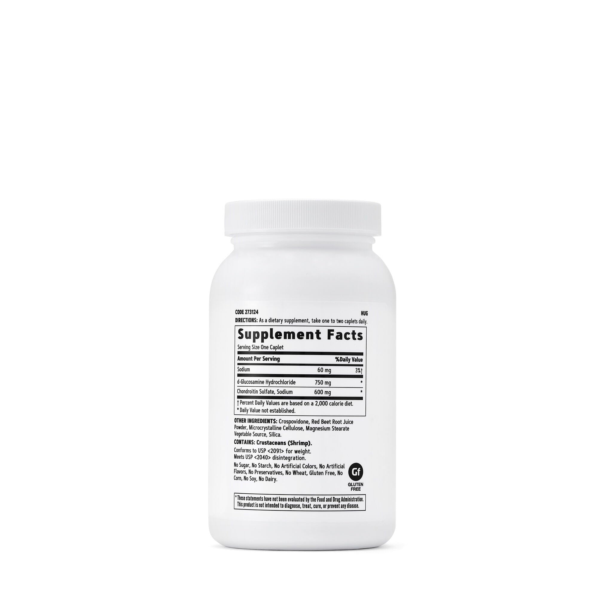 Front view of GNC Glucosamine Chondroitin bottle