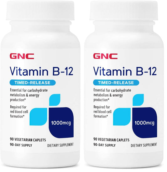 GNC Vitamin B-12 1000mcg bottle front view with label