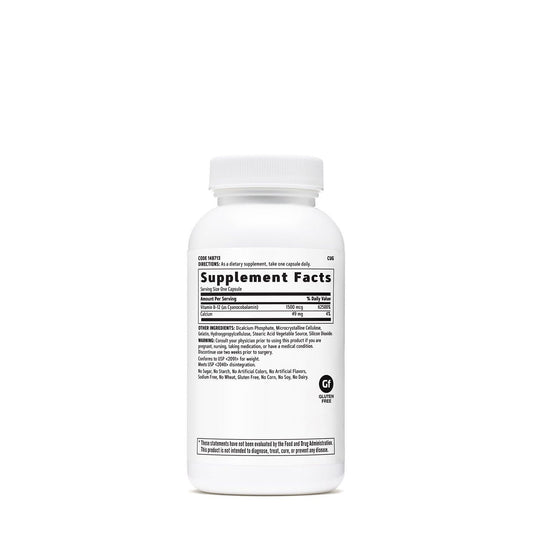 Close-up of Vitamin B-12 1500mcg capsules
