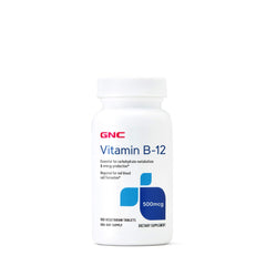 GNC Vitamin B-12 500mcg 100 tablets bottle packaging
