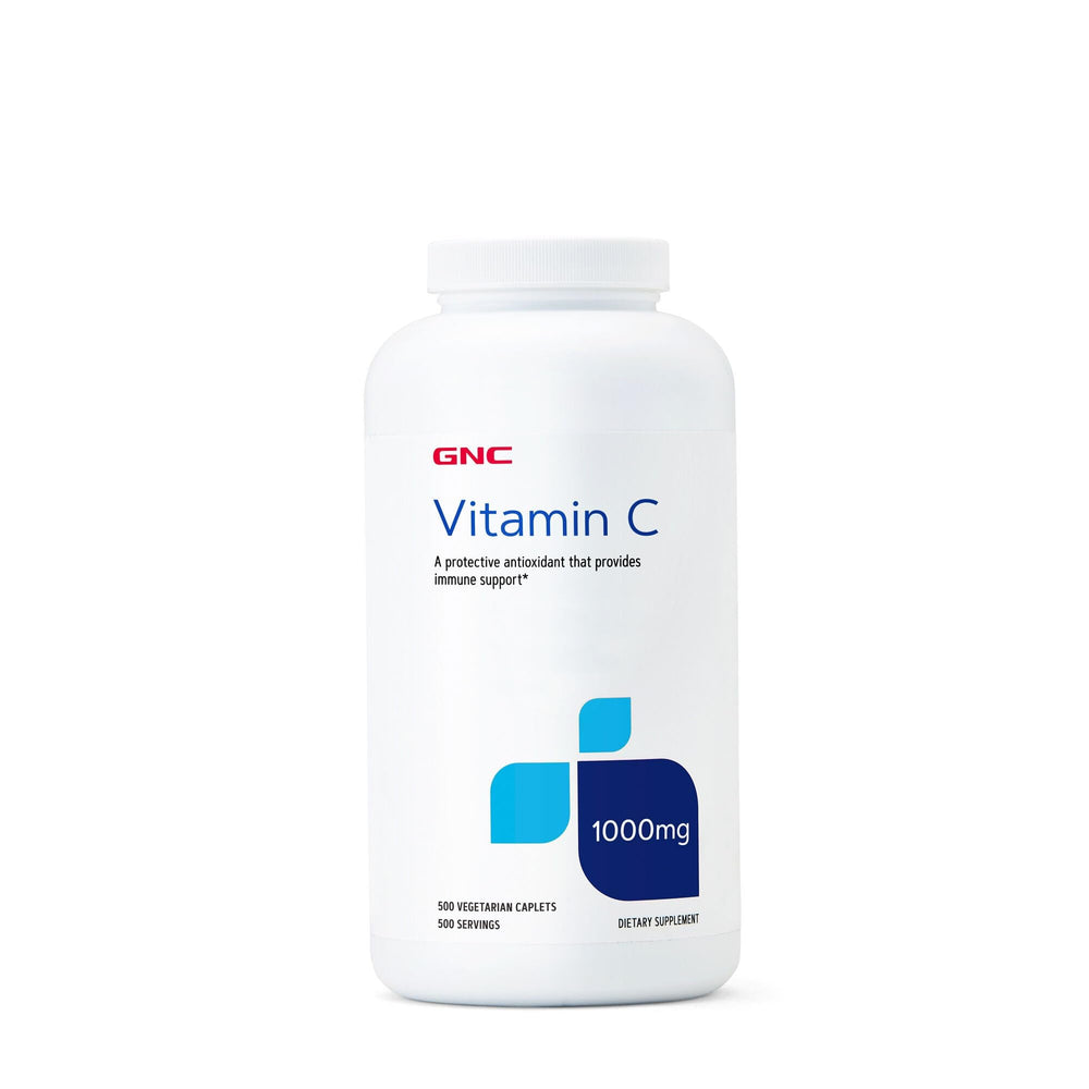 GNC Vitamin C 1000 mg bottle with 500 vegetarian caplets