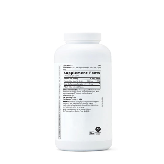 Back of the bottle showing 360 vegetarian caplets