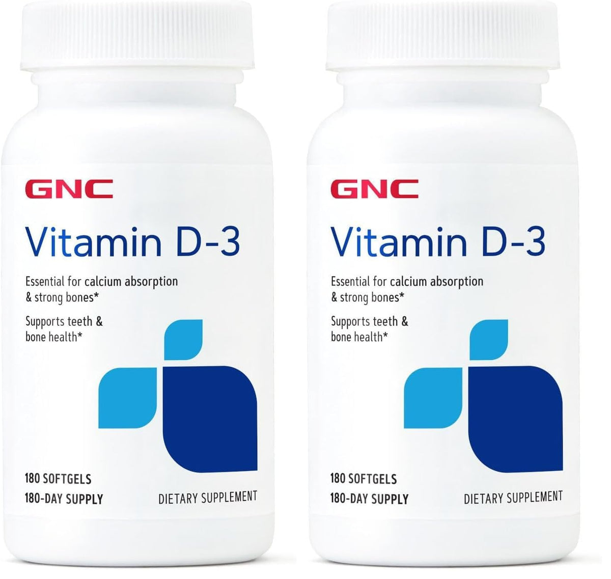 GNC Vitamin D3 50 mcg softgel bottle – front view