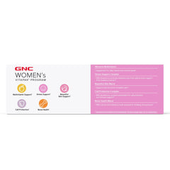 Back of GNC Women's 30+ Vitapak Program packaging