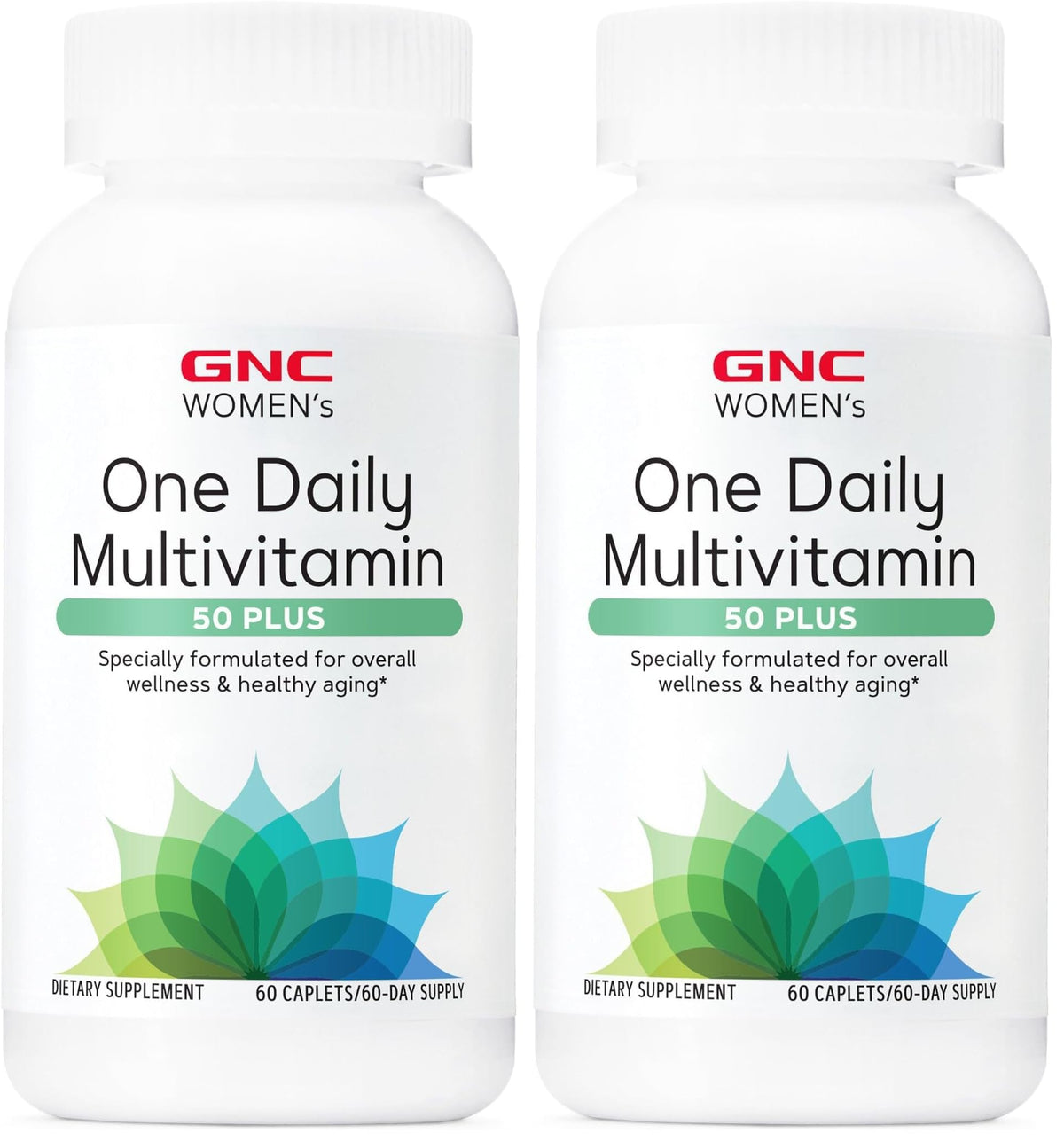 GNC Women's 50+ One Daily Multivitamin bottle with two-pack packaging