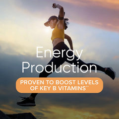 Immune support and energy benefits text on bottle label