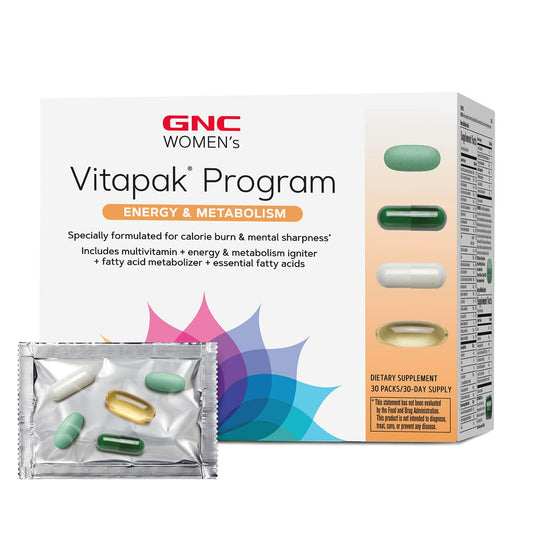 GNC Women’s Energy & Metabolism Vitapak Program box