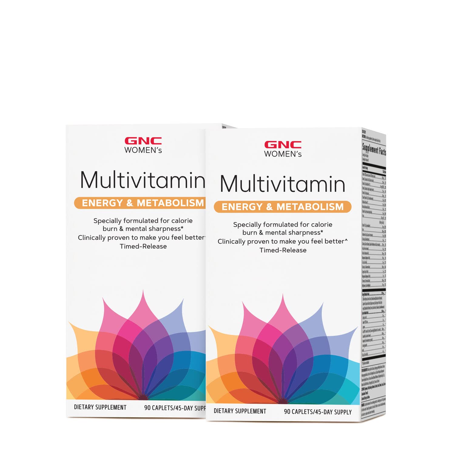 GNC Women's Multivitamin Energy & Metabolism bottle front supports daily energy
