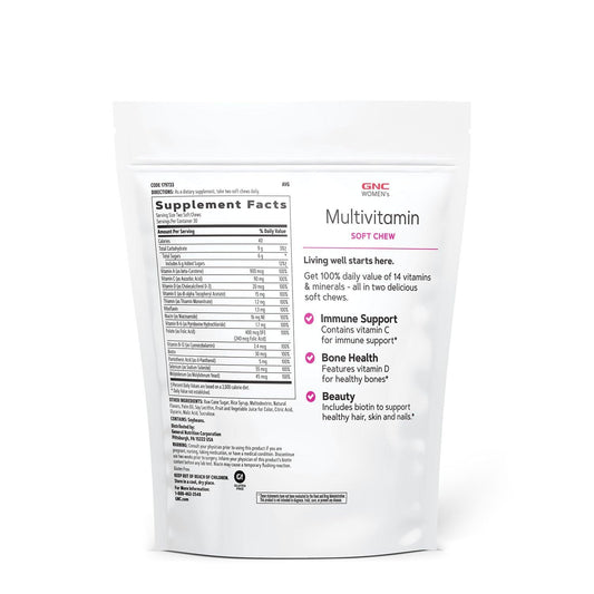 Back of packaging showing nutrition panel