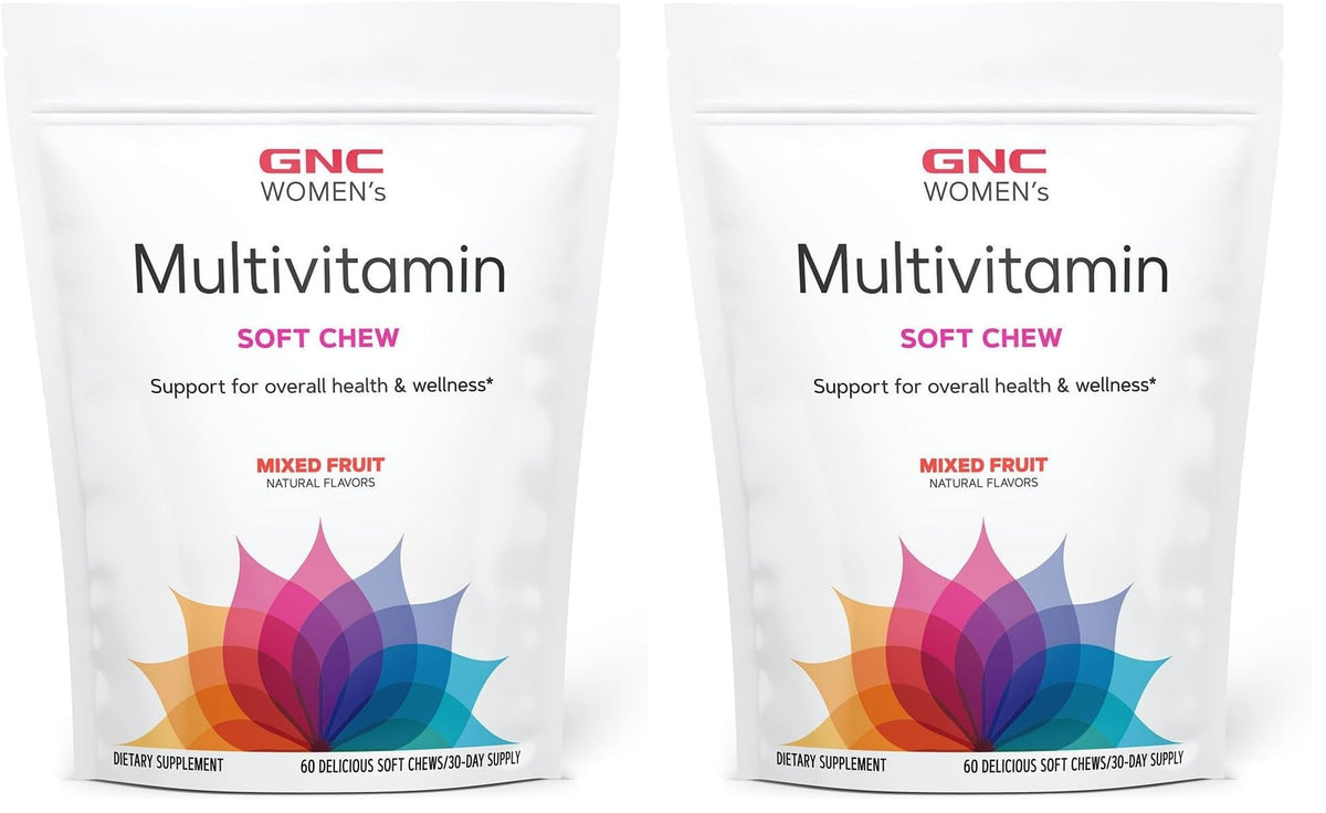 Front view of GNC Women's Multivitamin Soft Chew - Mixed Fruit Pack of 2