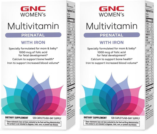 Front view of GNC Women’s Prenatal Multivitamin Pack (Pack of 2)