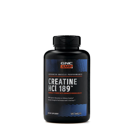 Nutritional facts panel for GNC AMP Creatine HCl 189