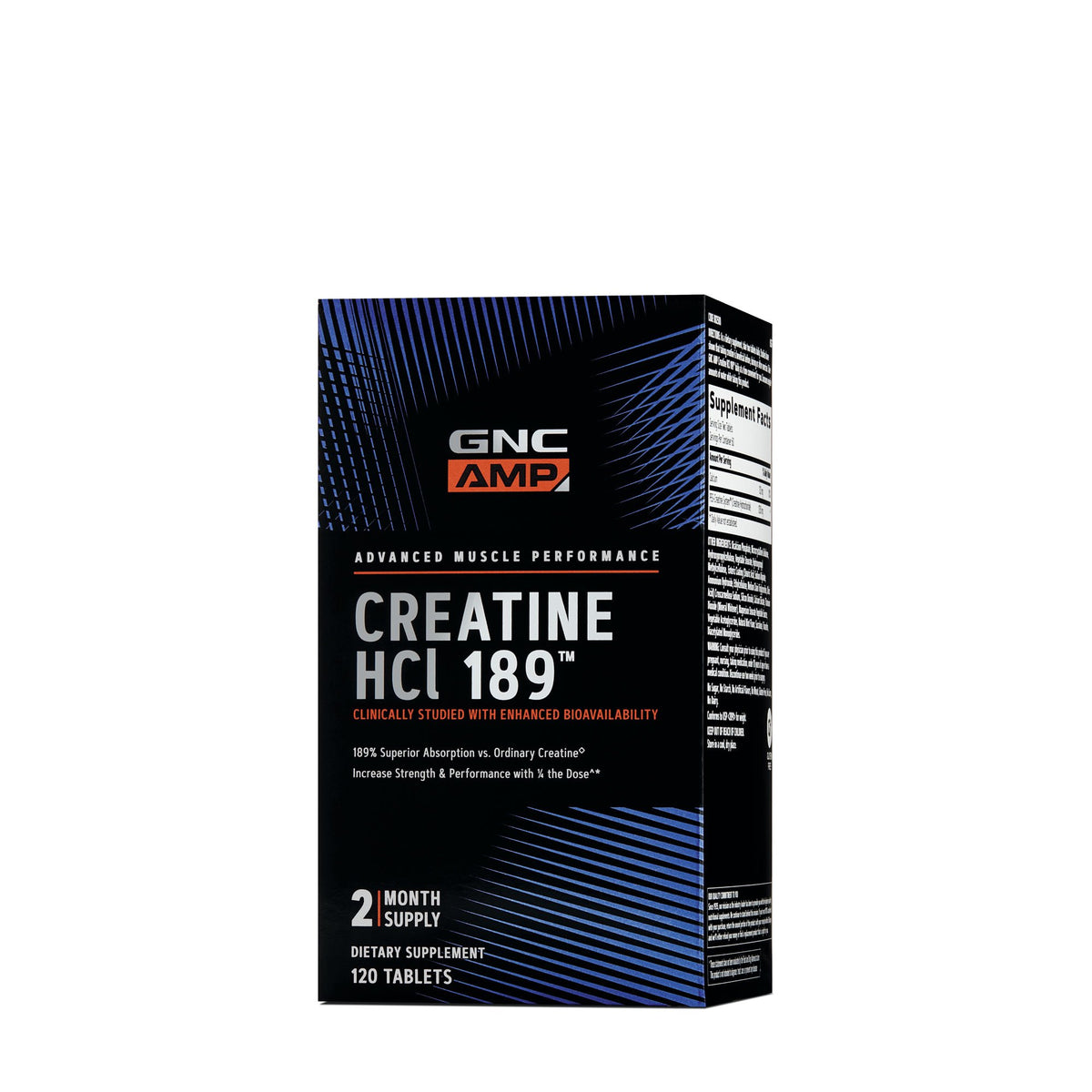 GNC AMP Creatine HCl 189 bottle front view
