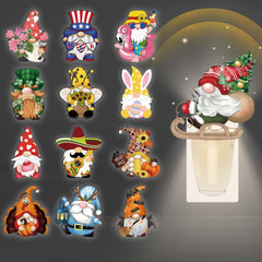 Gnome-themed fragrance plug base with night light