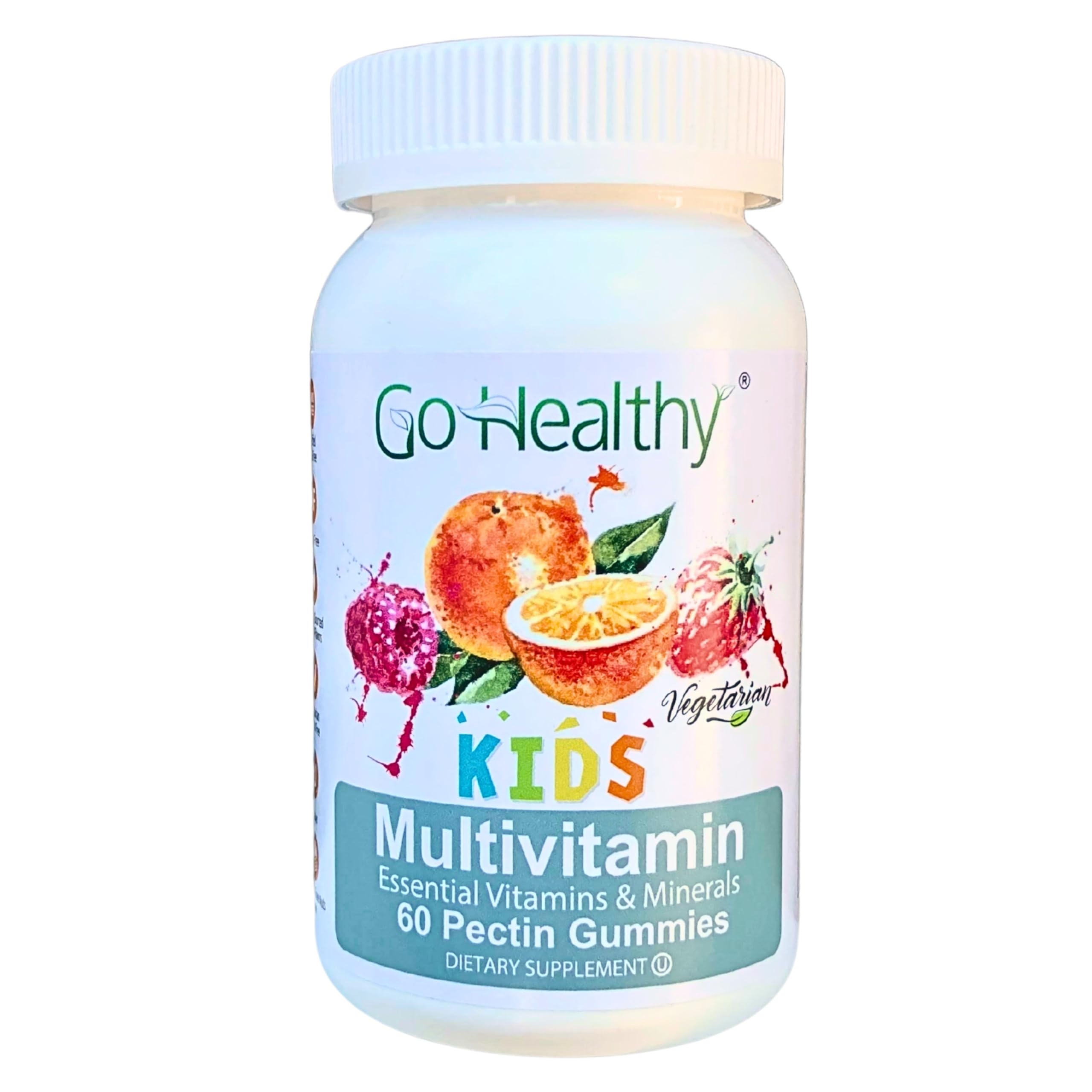 Bottle of Go Healthy Kids Multivitamin Gummies for immune support