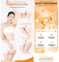 Go Ho Vitamin C cream on elbows and knees helps reduce visible darkness