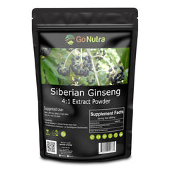 Go Nutra Siberian Ginseng Eleuthero Root Powder 4:1 Extract 4x Stronger