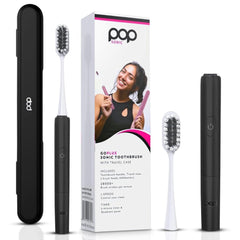 Go Plus Sonic Toothbrush Black with Case – front view