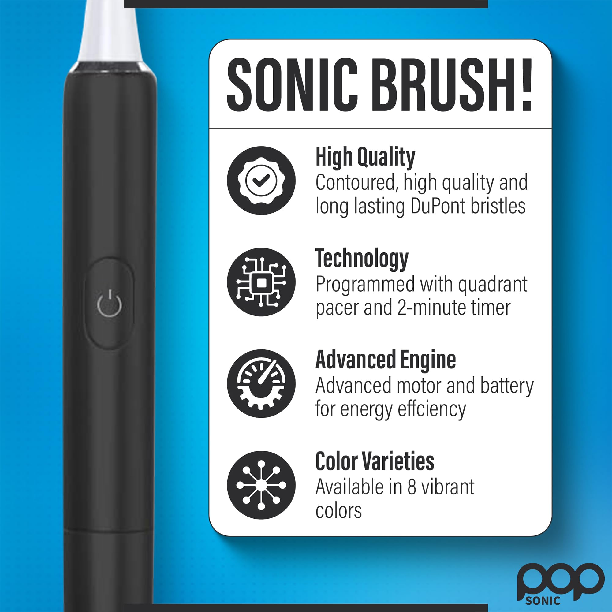 Kids-friendly Go Plus Sonic Toothbrush in bright colors