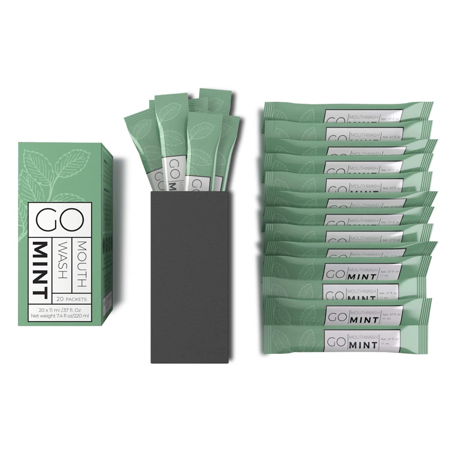 GO Travel Size Mouthwash Packets – mint-flavored individual sachets