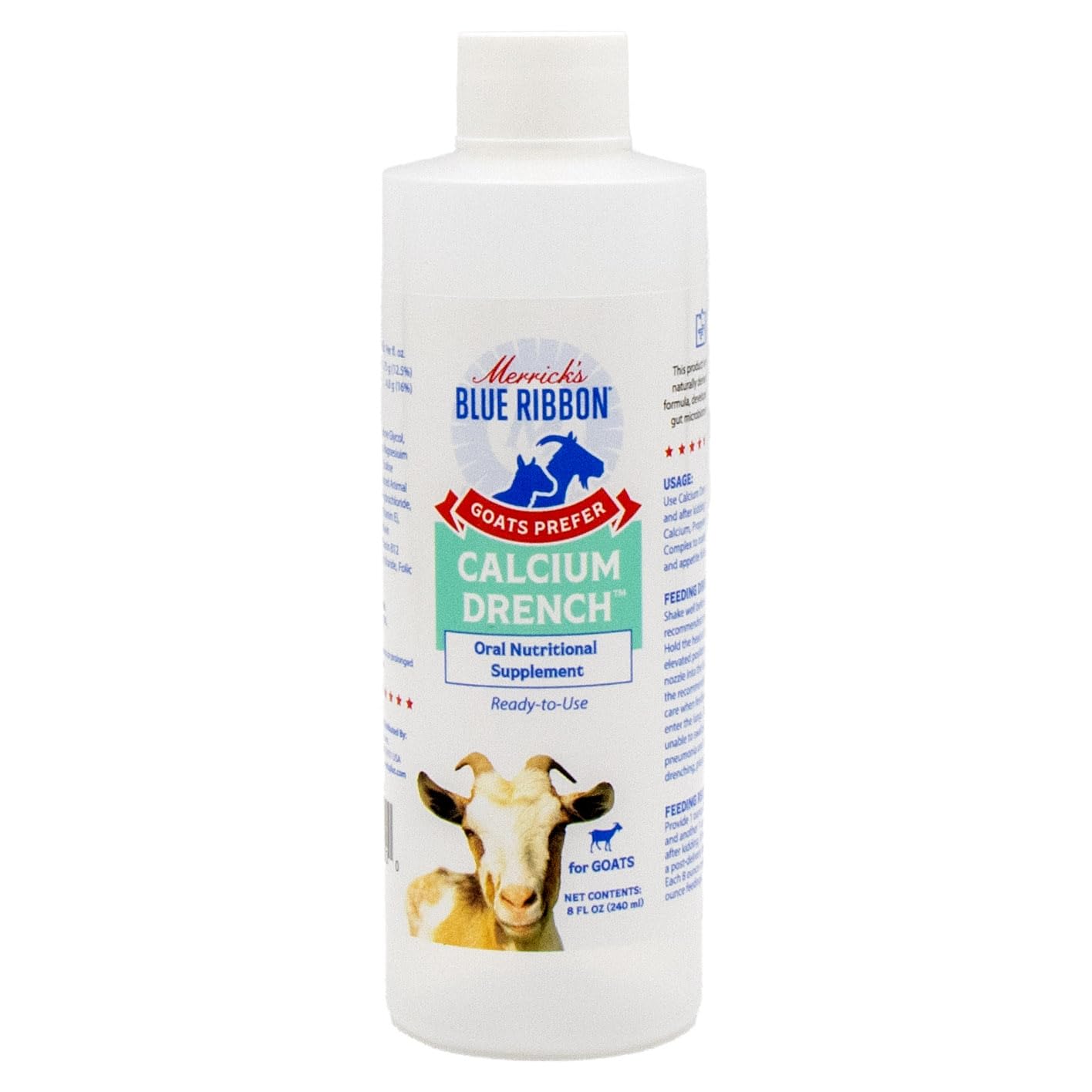 Bottle of Goats Prefer Calcium Drench with label