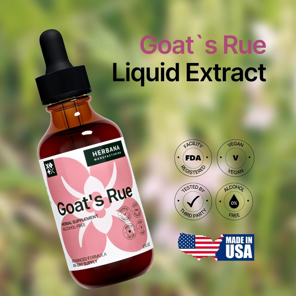 45-day supply indication on Goat's Rue liquid extract product label