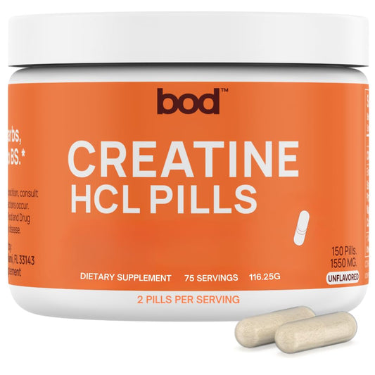 Goba Tea Creatine HCl Capsules bottle – 150 capsules, unflavored, keto-friendly