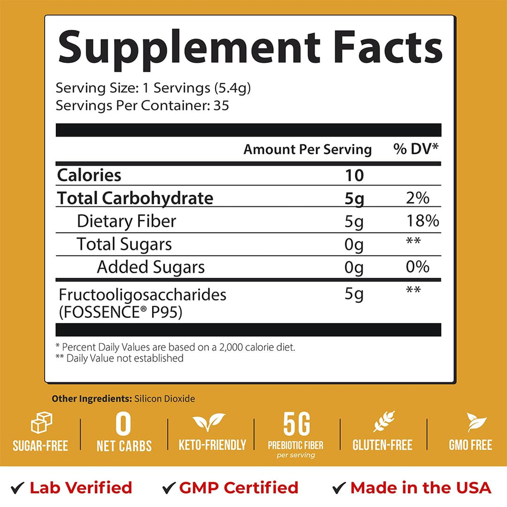 Gluten-free label on Gobiotix fiber powder container