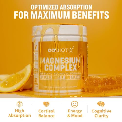 GoBiotix Magnesium Glycinate Powder Peach Tea flavor image