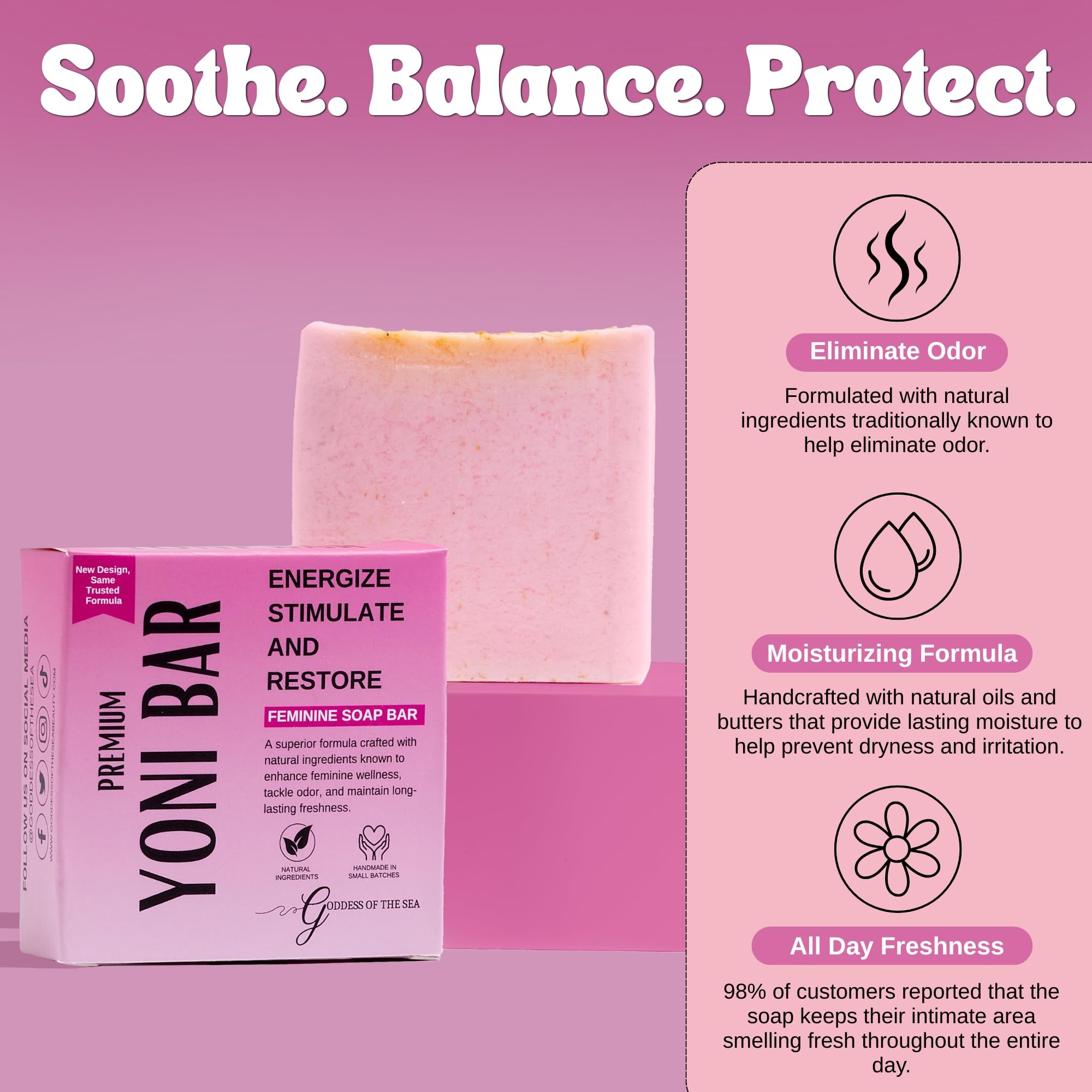 Goddess Of The Sea Yoni Oil closeup highlighting herbal hydration for daily use.