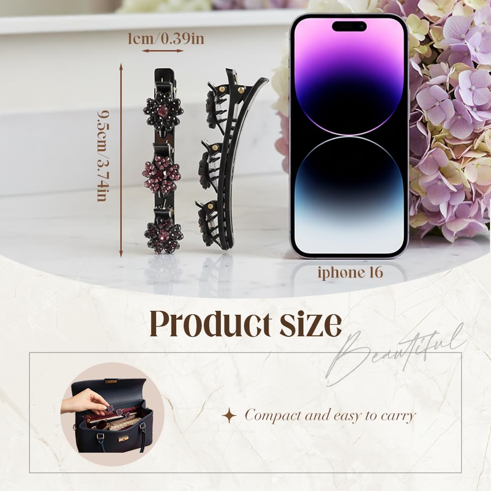 Godmifa crystal stone hair clip in elegant party style.
