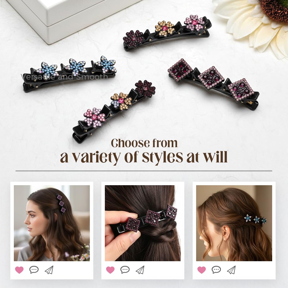 Godmifa sparkly braid clip worn with a casual ponytail.