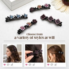 Godmifa sparkly braid clip worn with a casual ponytail.