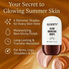 GOERTI Blend with makeup for deeper bronze shimmer.