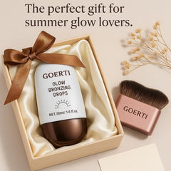 GOERTI Transfer-proof bronze glow remains visible on skin.