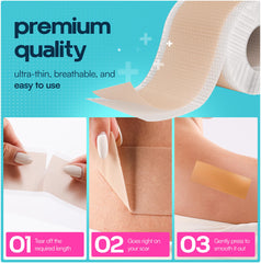 GoGleefy silicone scar sheets roll on scar for discreet wear and potential smoothing