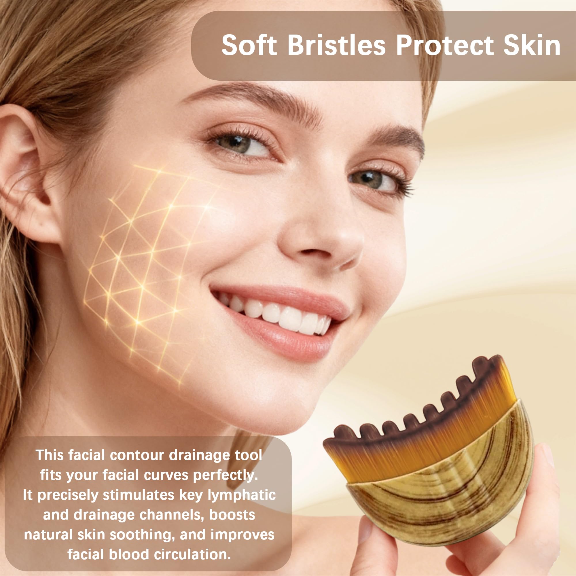 Goiicoln brush head closeup with soft bristles for gentle facial massage