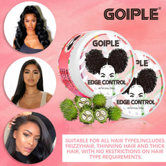 Goiple edge control wax is easy to apply for beginners and on wigs.